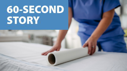 Reducing exam table paper waste